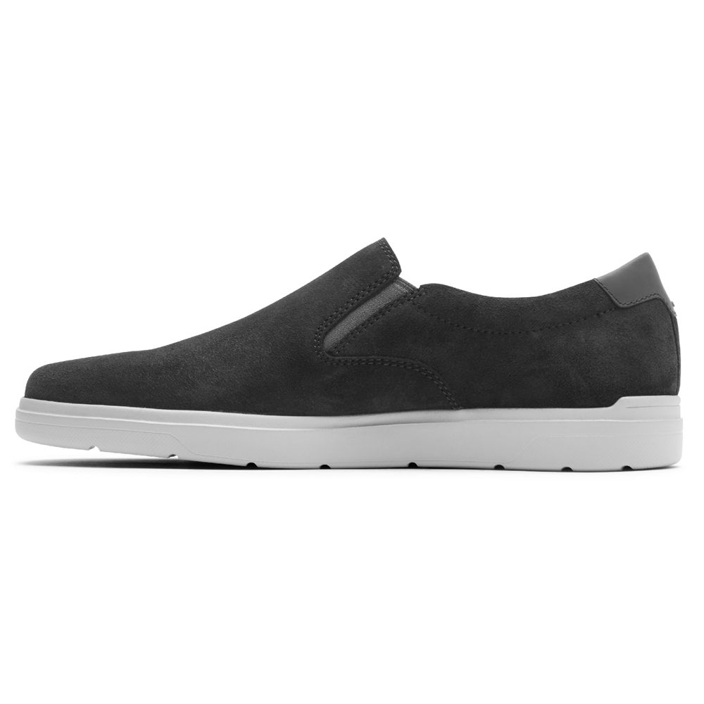 Rockport Mens Total Motion Lite Slip-On - Sneakers Dark Grey - VRM841379